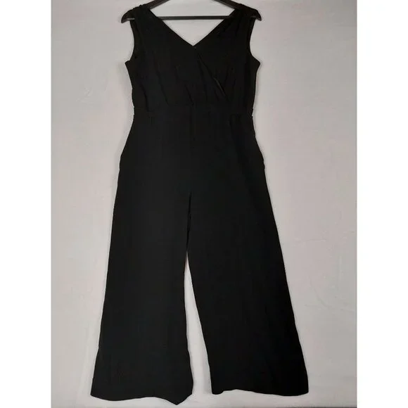 Madewell Star Night Wide Leg Black Romper Jumpsuit Sz XXS - Picture 3 of 14